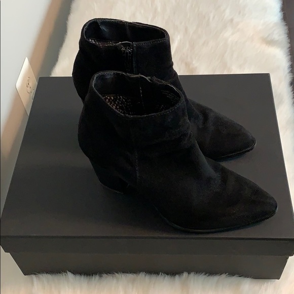 Diba black suede block heel bootie - Picture 5 of 11